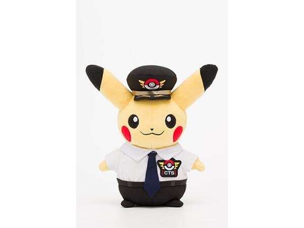 白い制服姿にリニューアル｜ぬいぐるみ パイロットピカチュウ 新千歳空港Ver.2