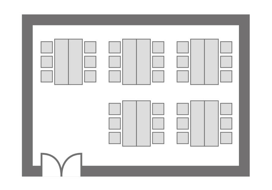 対面形式（スクール形式など）レイアウト図