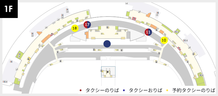 国内線のタクシー乗降場所図